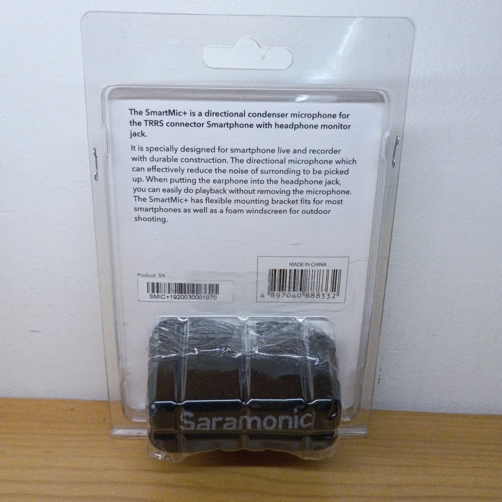 Saramonic SmartMic+ compact TRRS directional microphone for smartphones‎